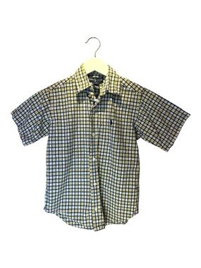 Ralph Lauren Boy’s Plaid Button Down Short Sleeve Shirt Size 7